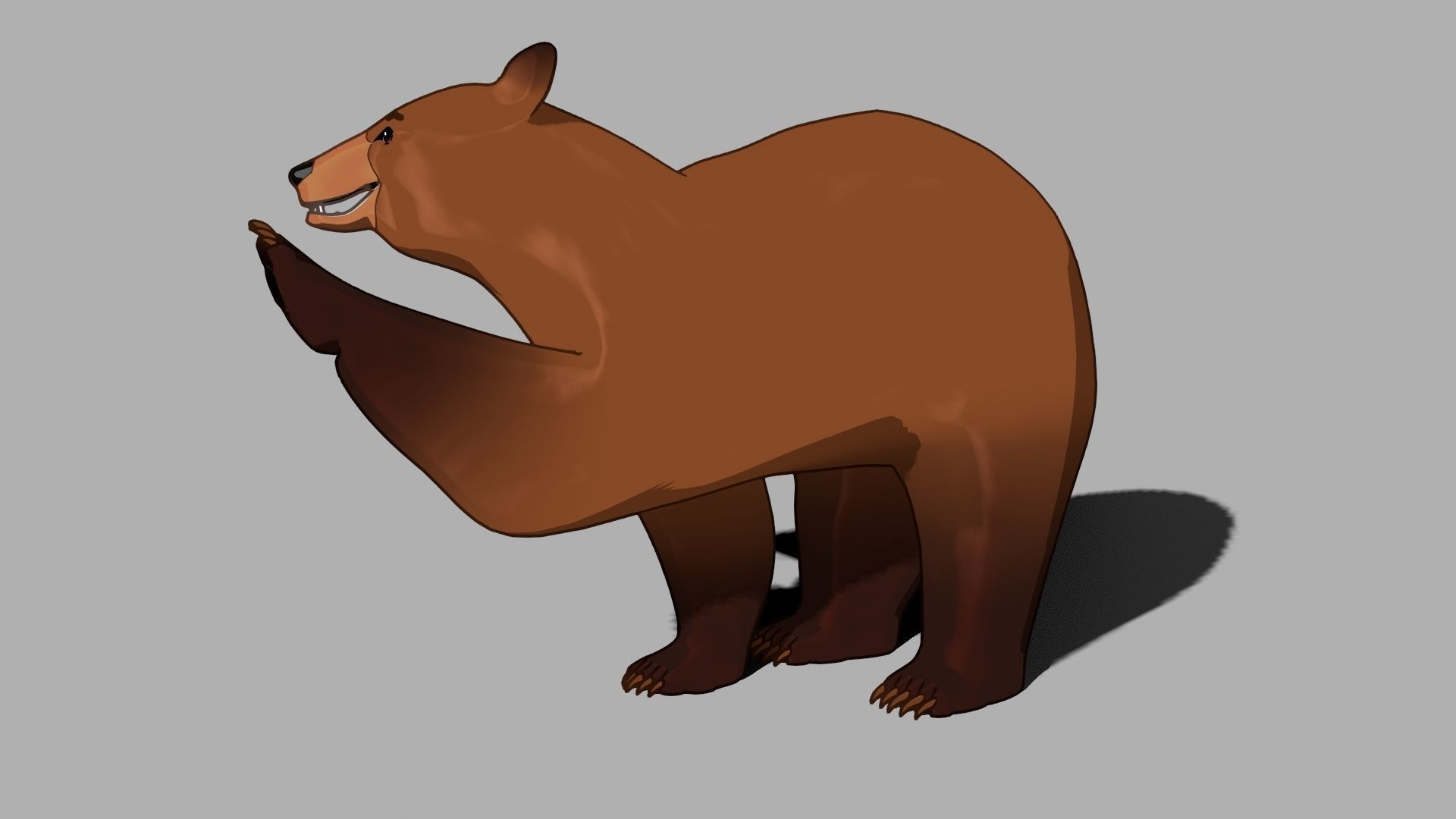 For Anime - Cartoon Bear 3D model_18