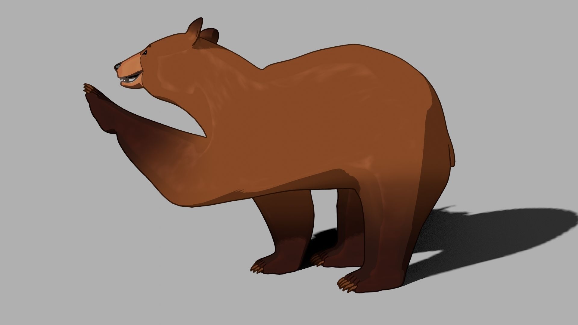 For Anime - Cartoon Bear 3D model_26