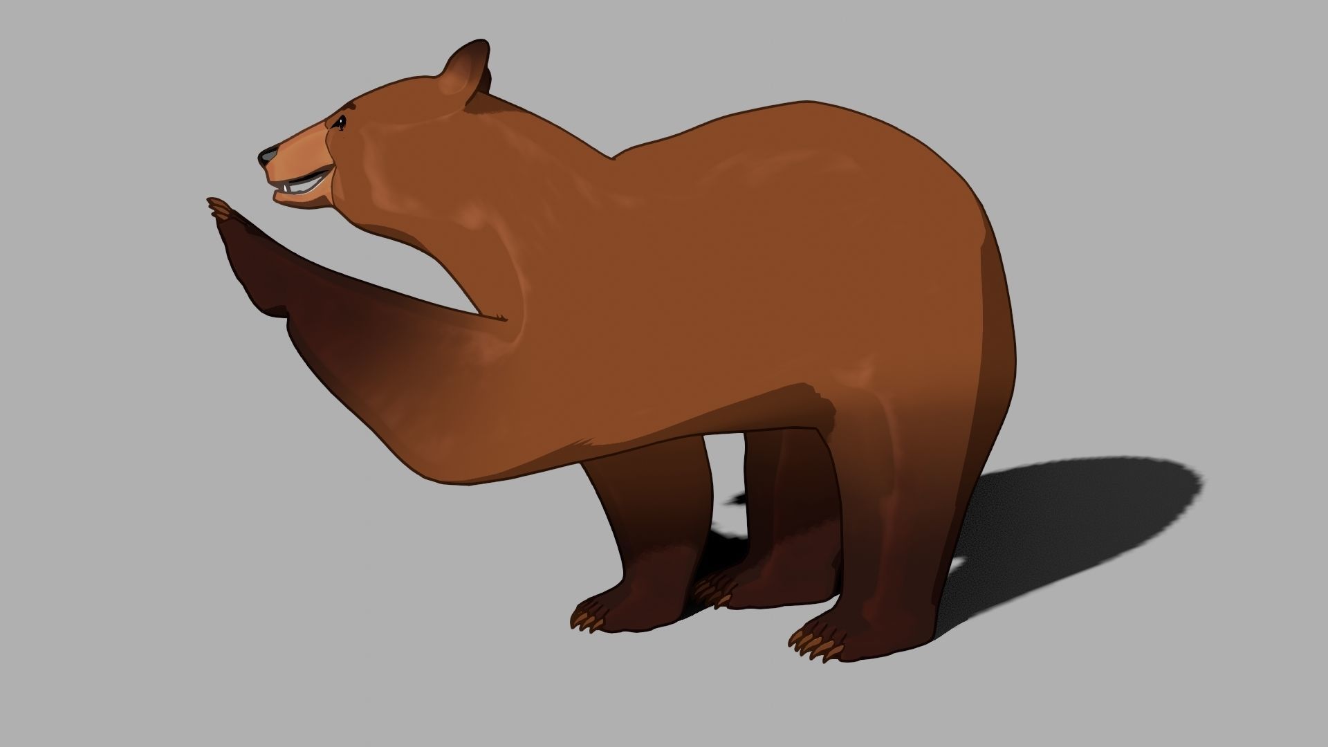 For Anime - Cartoon Bear 3D model_21