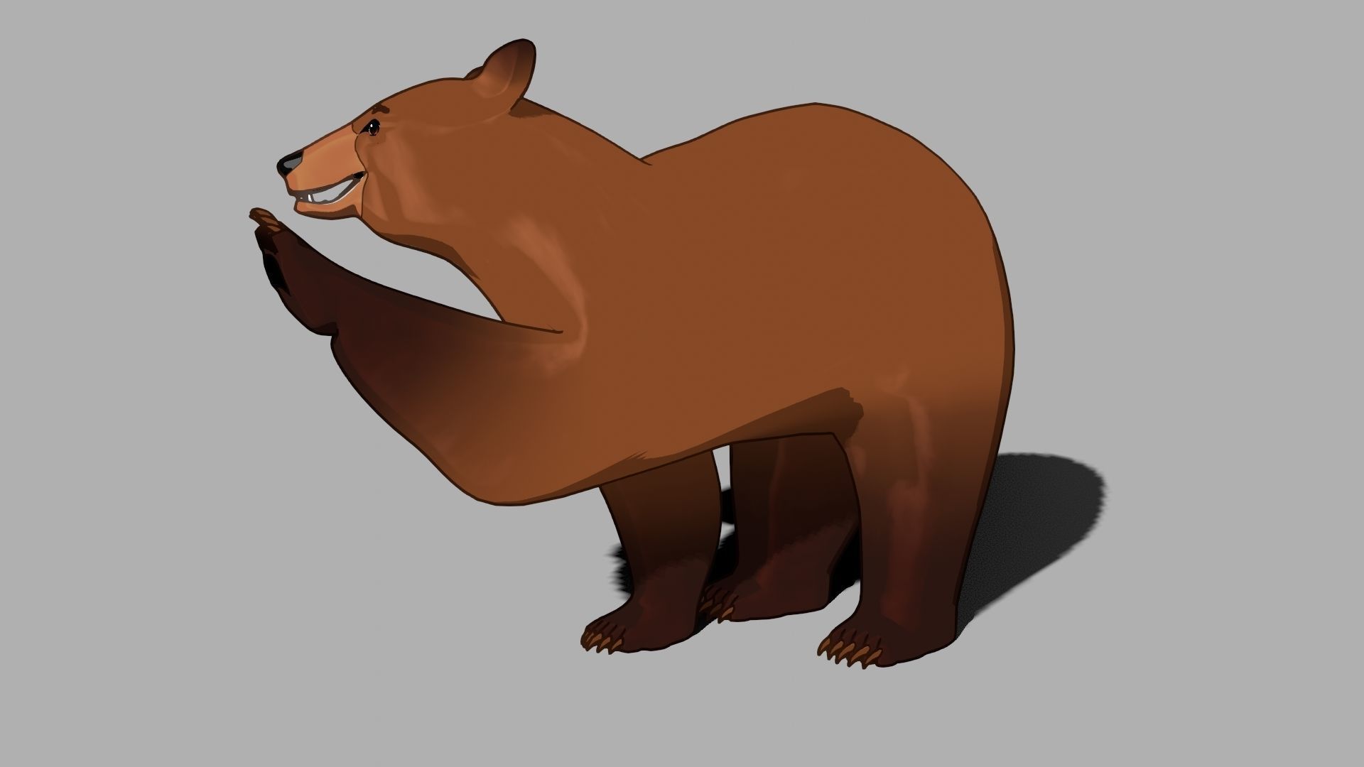 For Anime - Cartoon Bear 3D model_16
