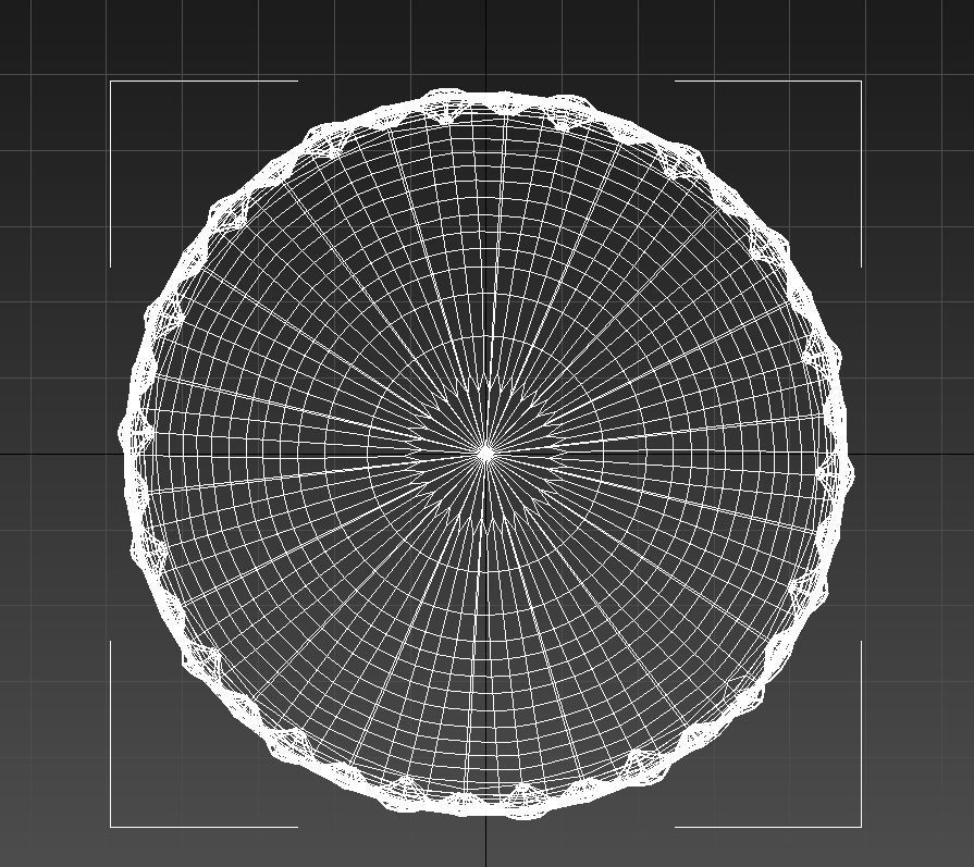 Basted pouf copper buttons 3D model_9