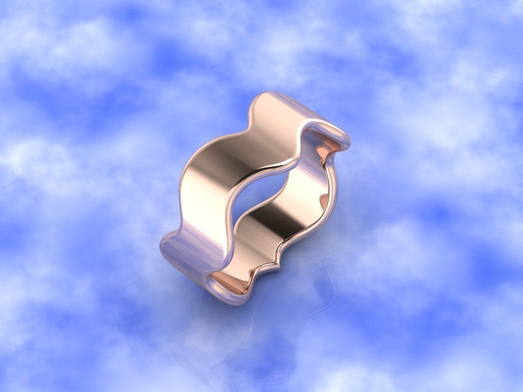 wedding ring 3D print model_7