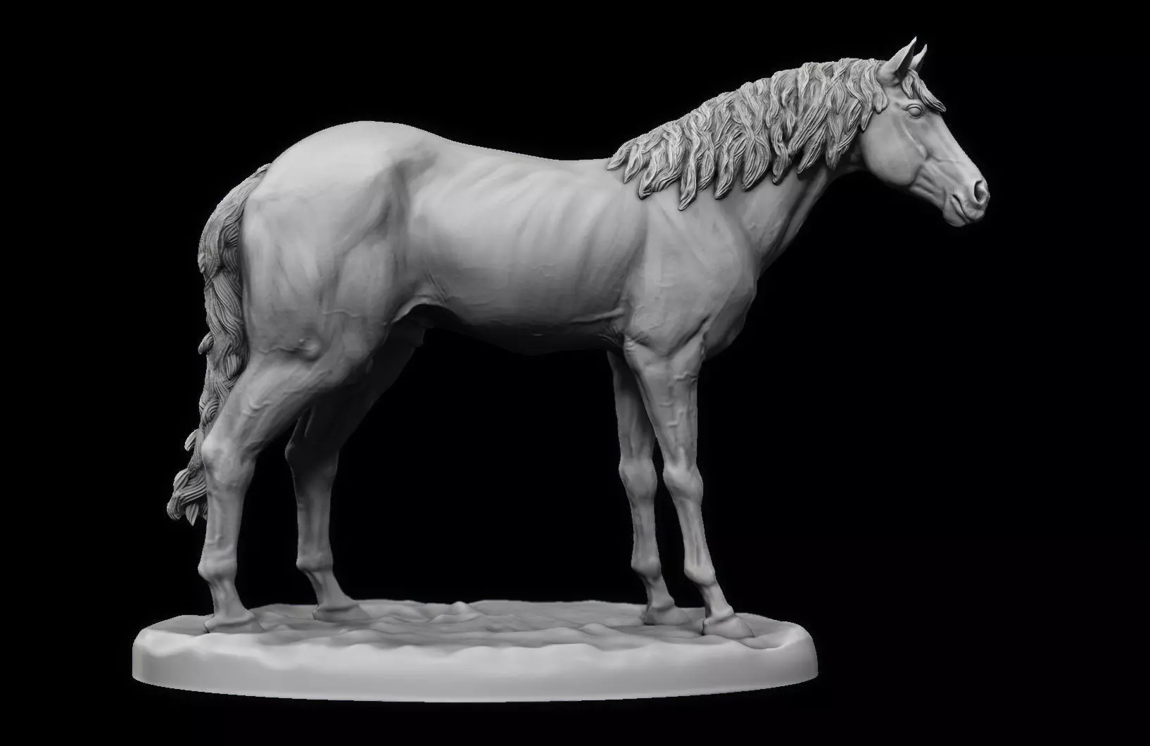 Horse - Table top RPG miniature Free 3D print model