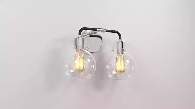 Shades of Light Hinley Seeded Glass Sconce 2 light 3D model