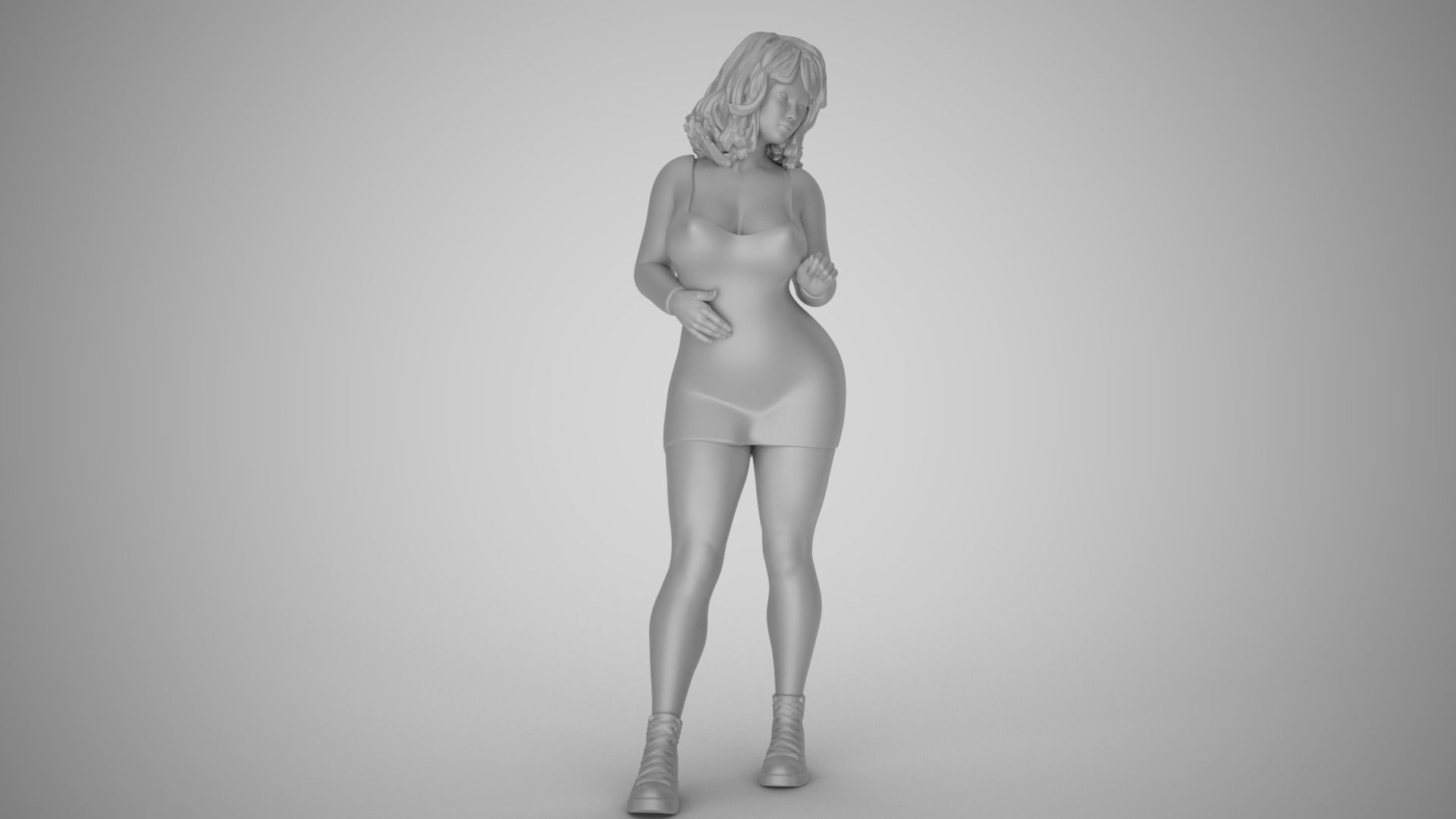Chirp Girl 3D print model_2