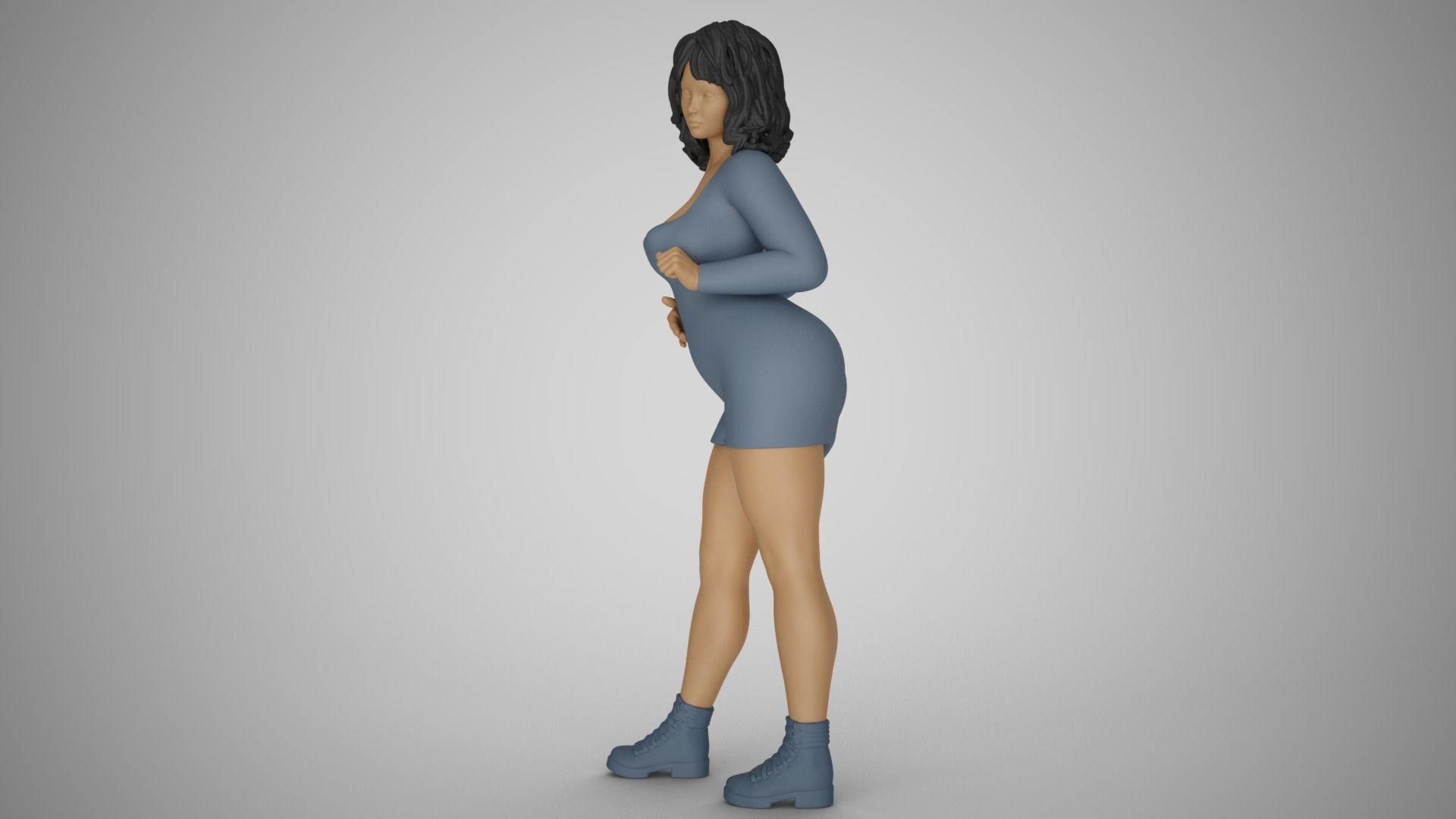 Chirp Girl 3D print model_5
