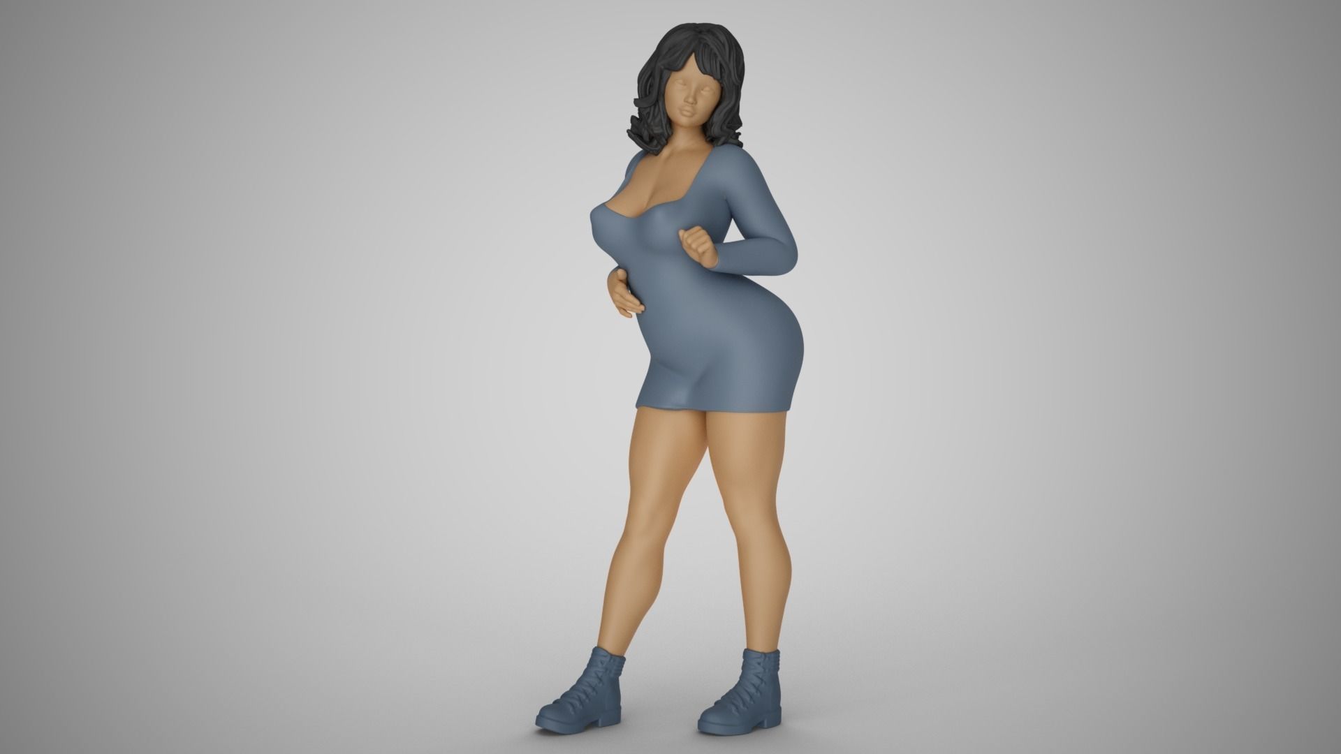 Chirp Girl 3D print model_4
