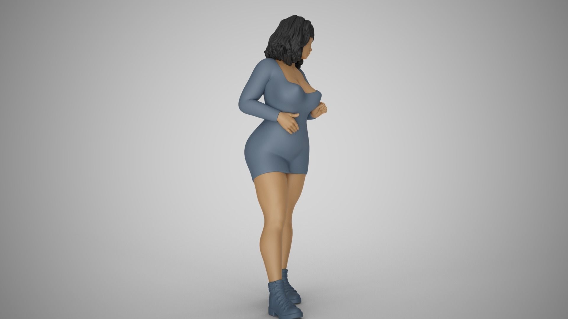 Chirp Girl 3D print model_10