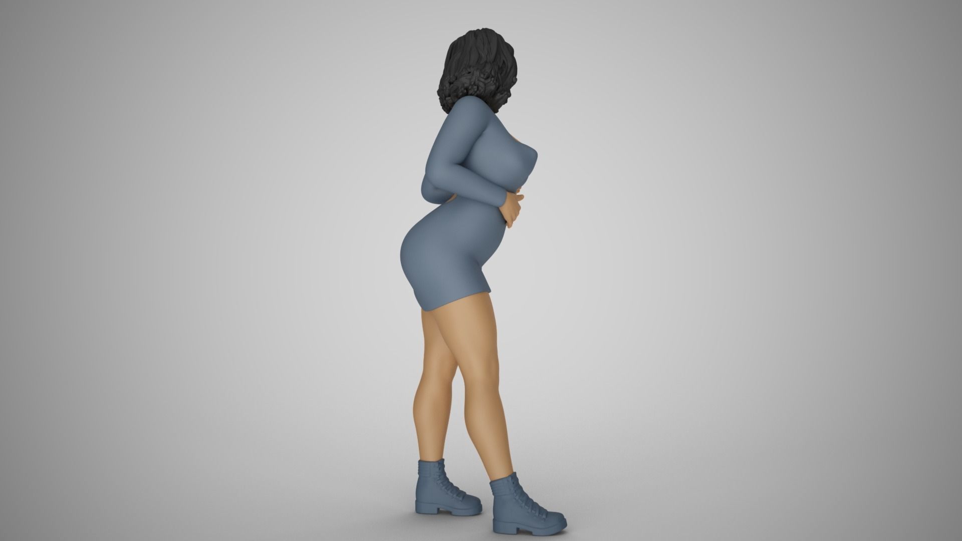 Chirp Girl 3D print model_9