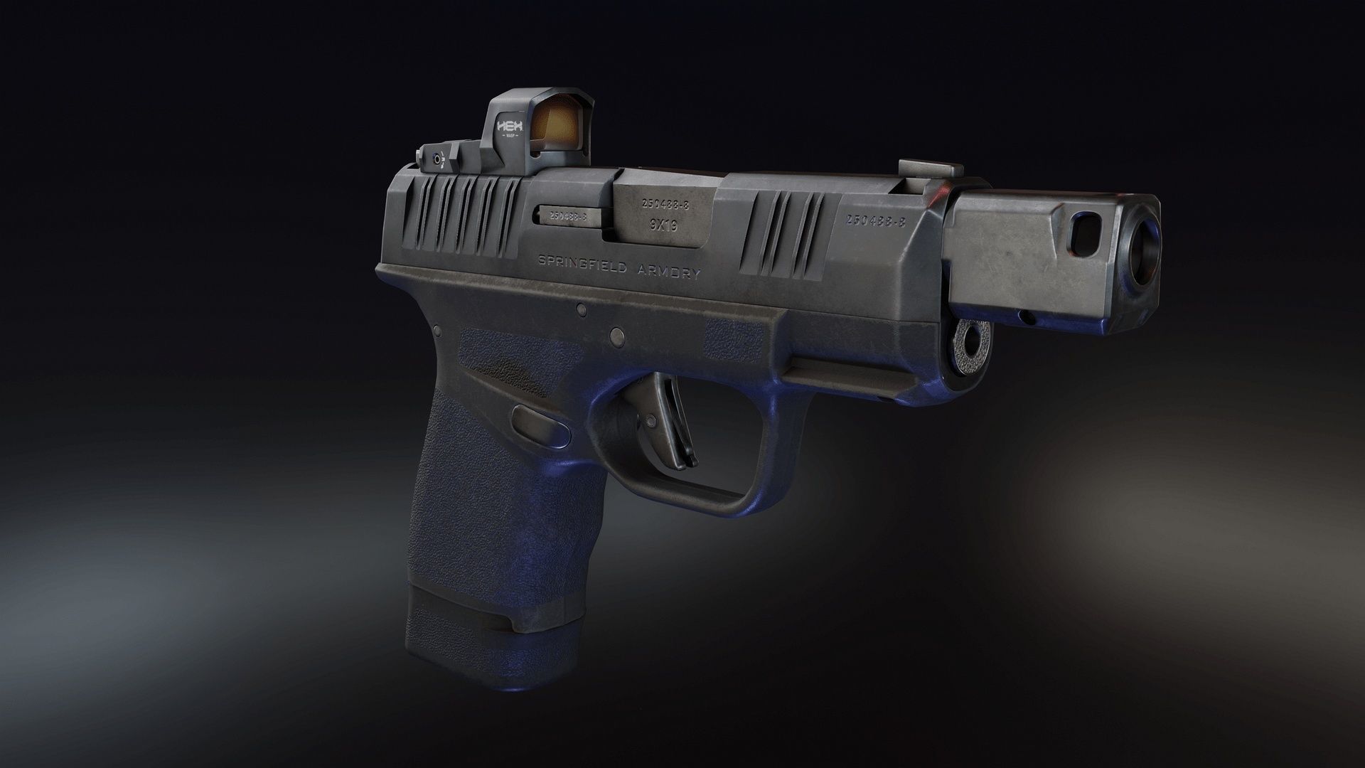 Springfield Hellcat RDP Low-poly 3D model_2