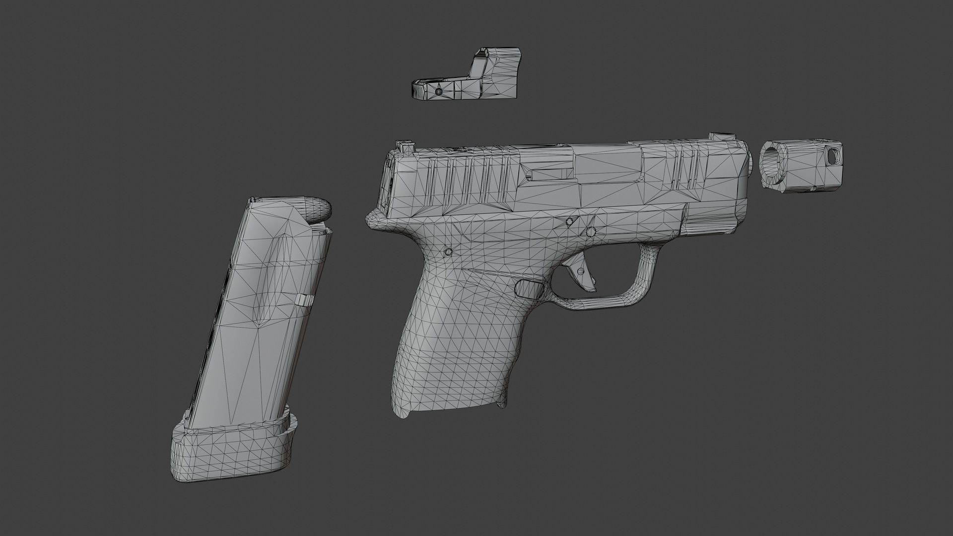 Springfield Hellcat RDP Low-poly 3D model_7