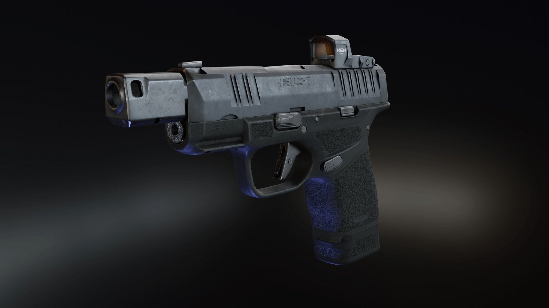 Springfield Hellcat RDP Low-poly 3D model_1