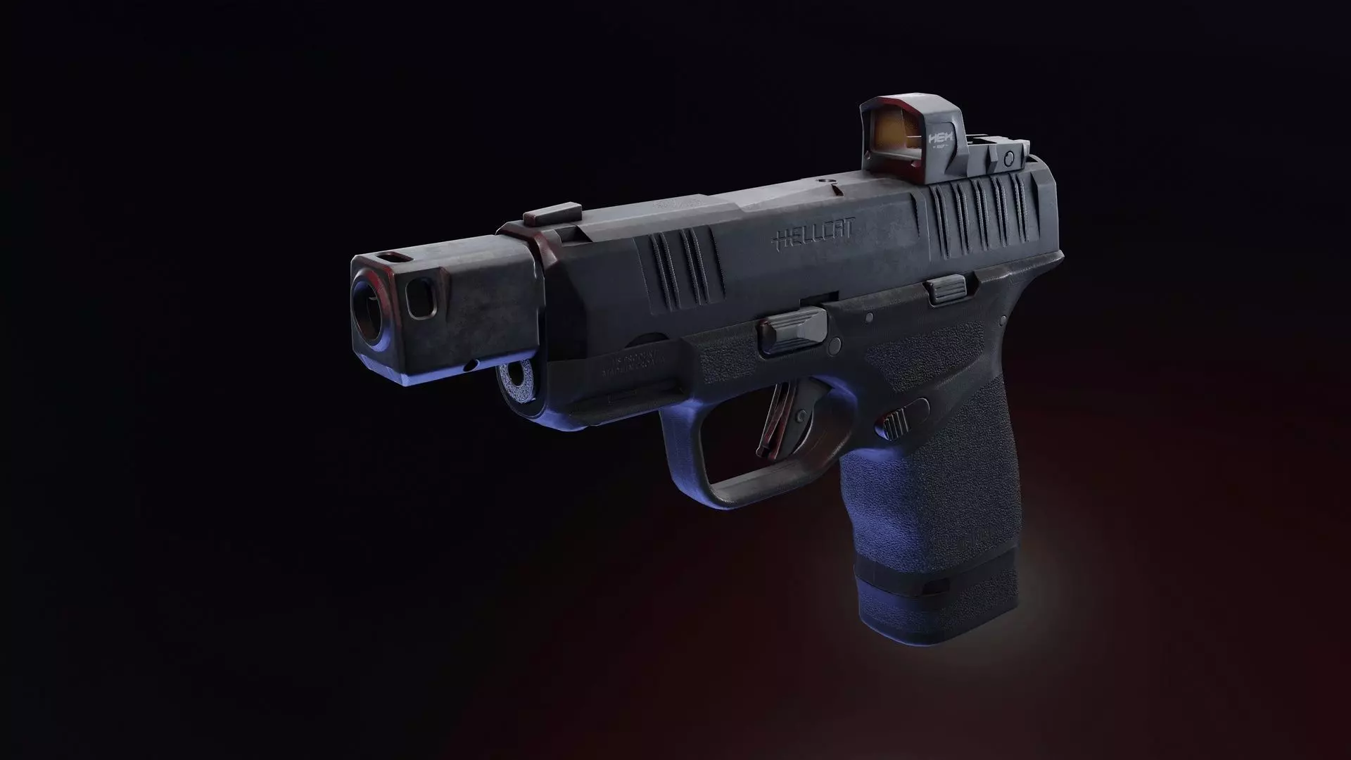 Springfield Hellcat RDP Low-poly 3D model_0