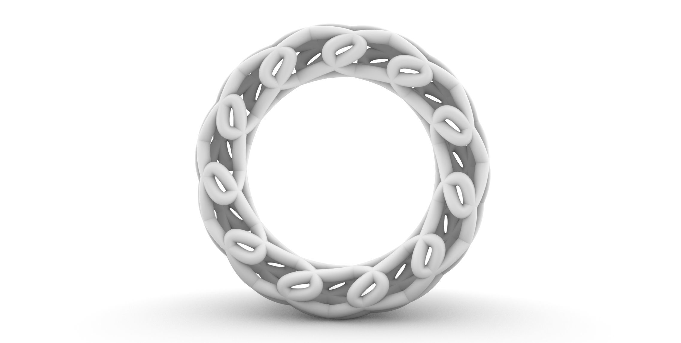 Woven Wire Ring v3 3D print model_3