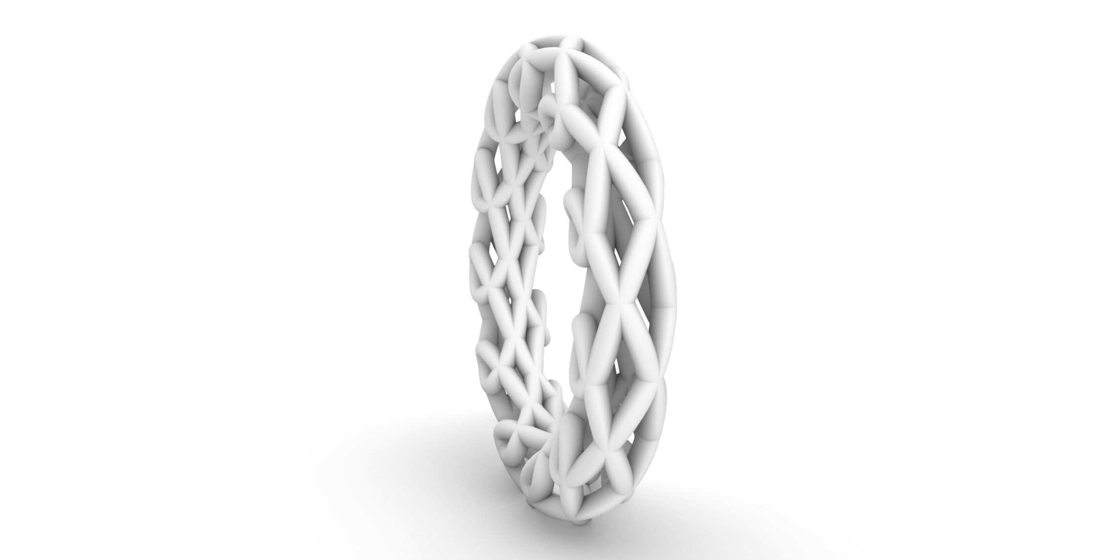 Woven Wire Ring v3 3D print model_4