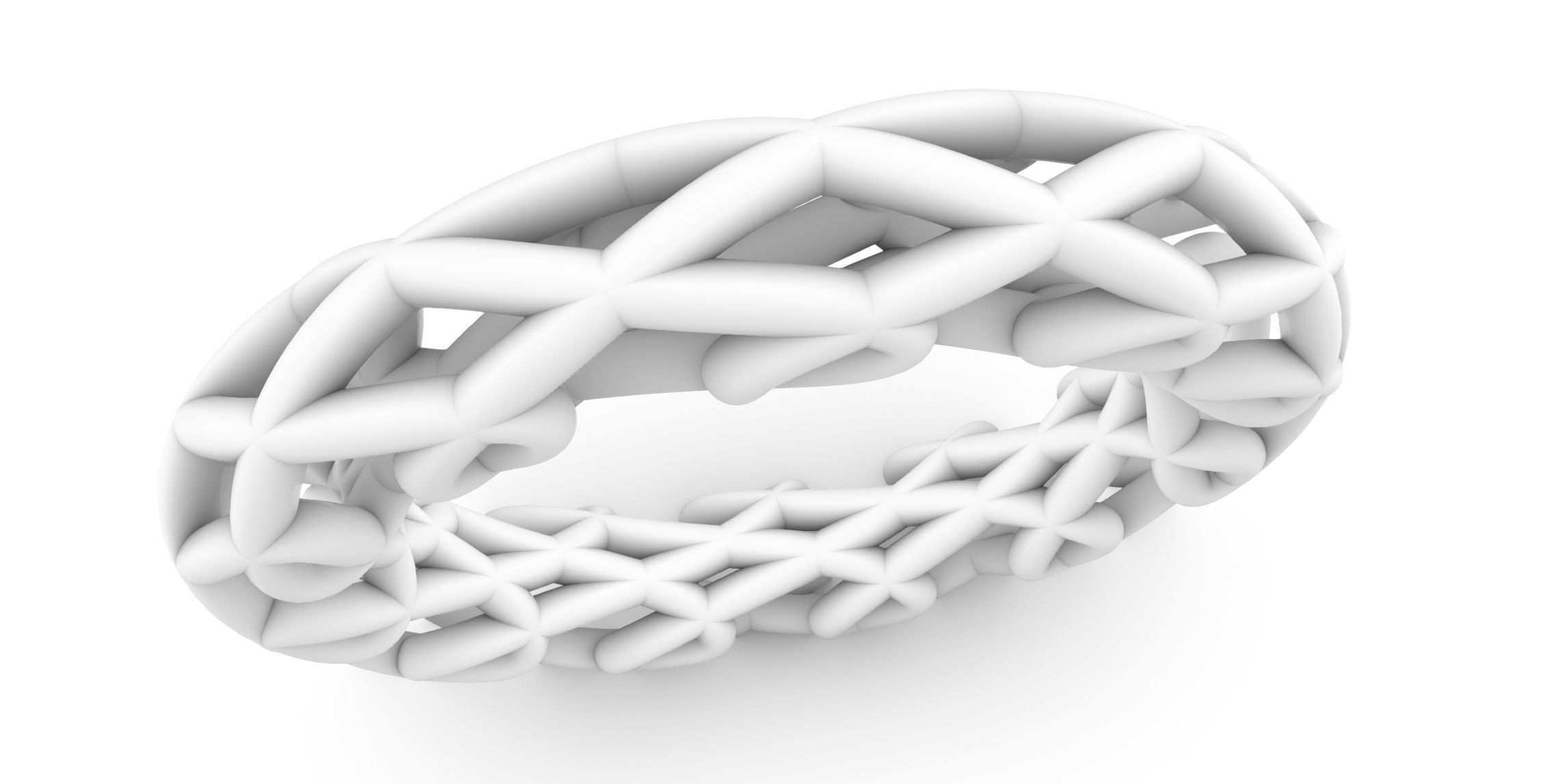 Woven Wire Ring v3 3D print model_5