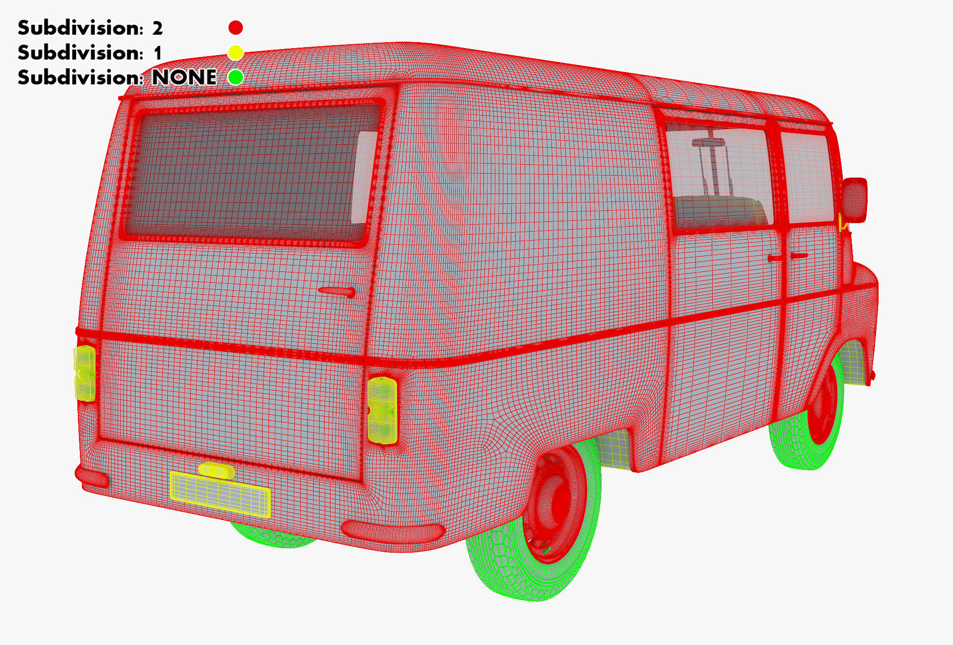 Generic Retro Cargo Van v 1 3D model_40