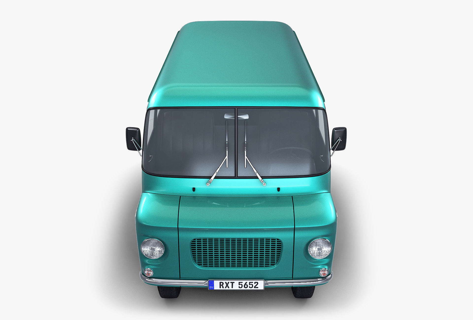 Generic Retro Cargo Van v 1 3D model_8