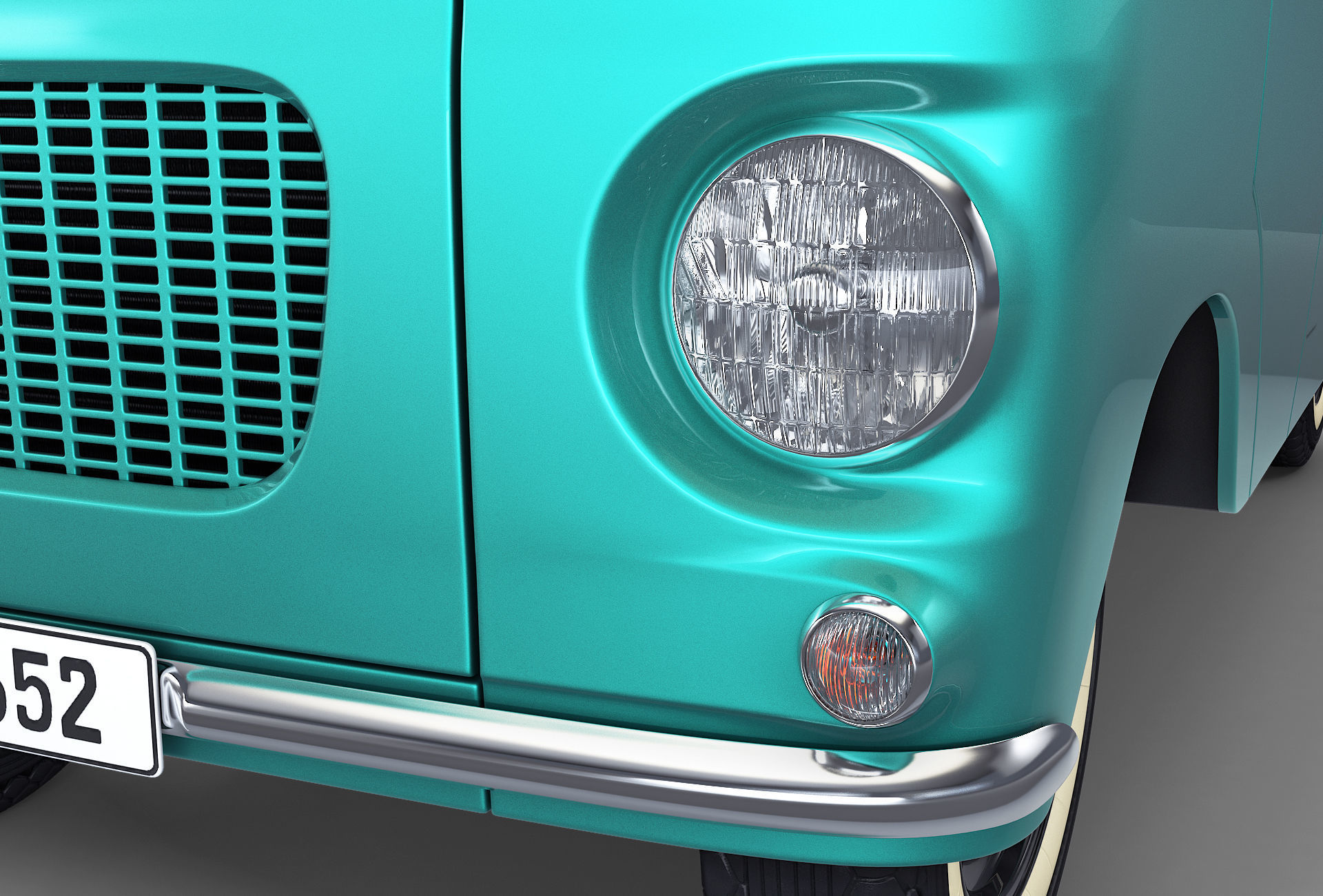 Generic Retro Cargo Van v 1 3D model_10