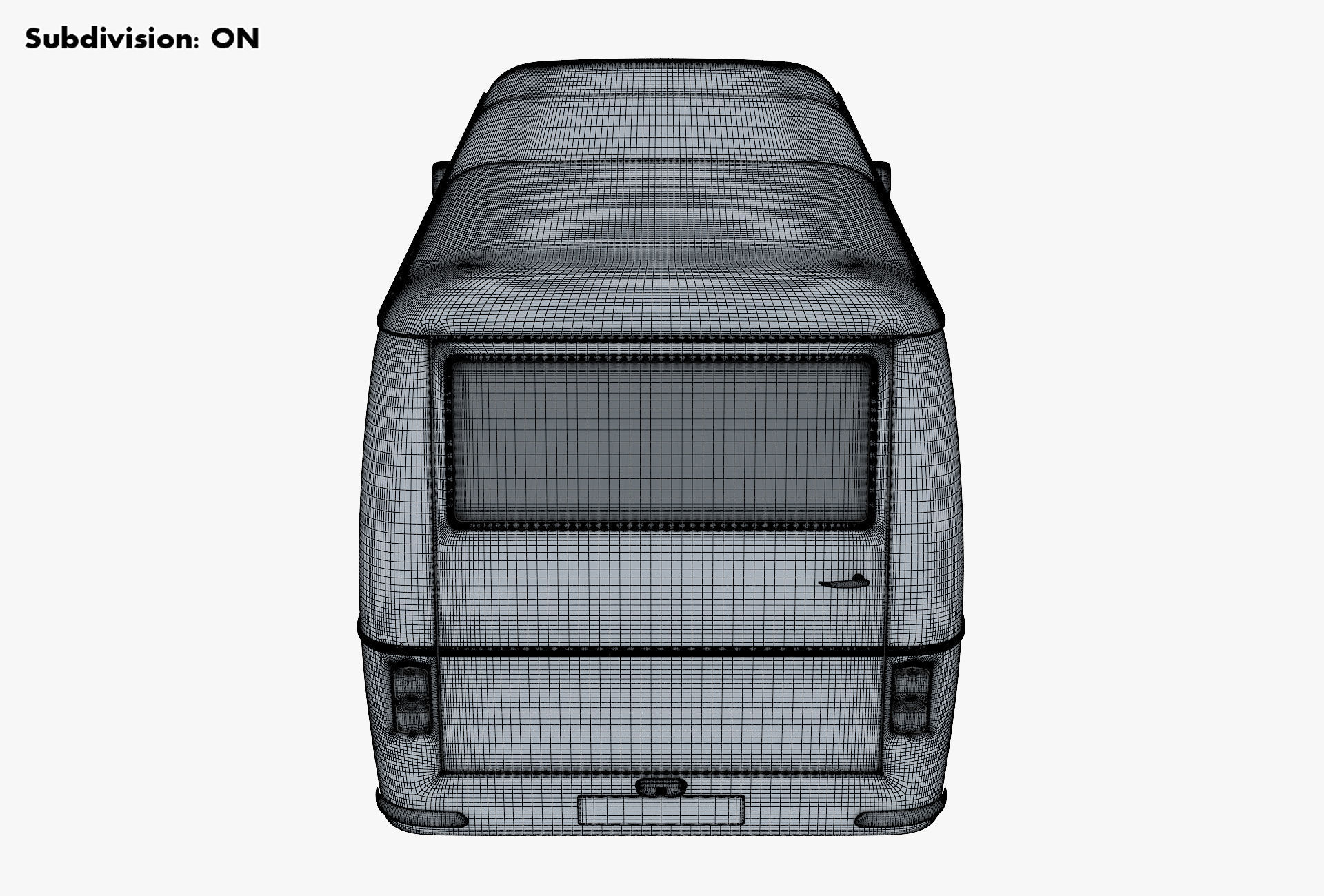 Generic Retro Cargo Van v 1 3D model_31