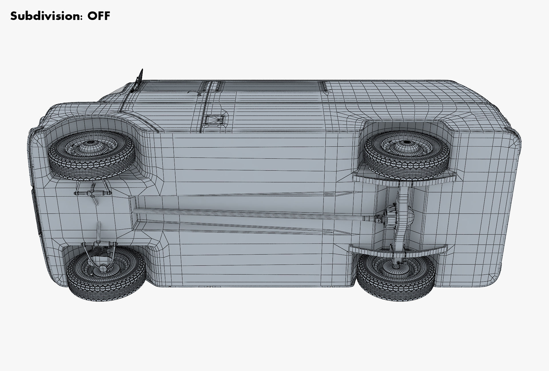 Generic Retro Cargo Van v 1 3D model_38