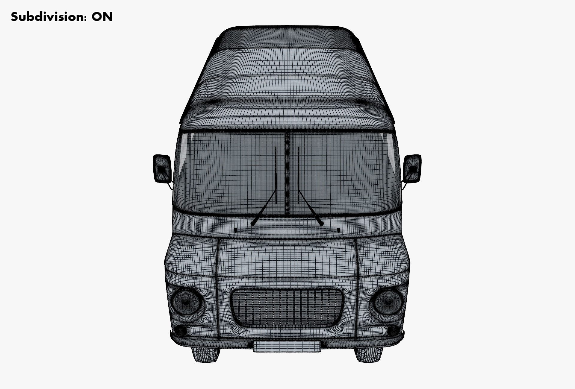 Generic Retro Cargo Van v 1 3D model_29