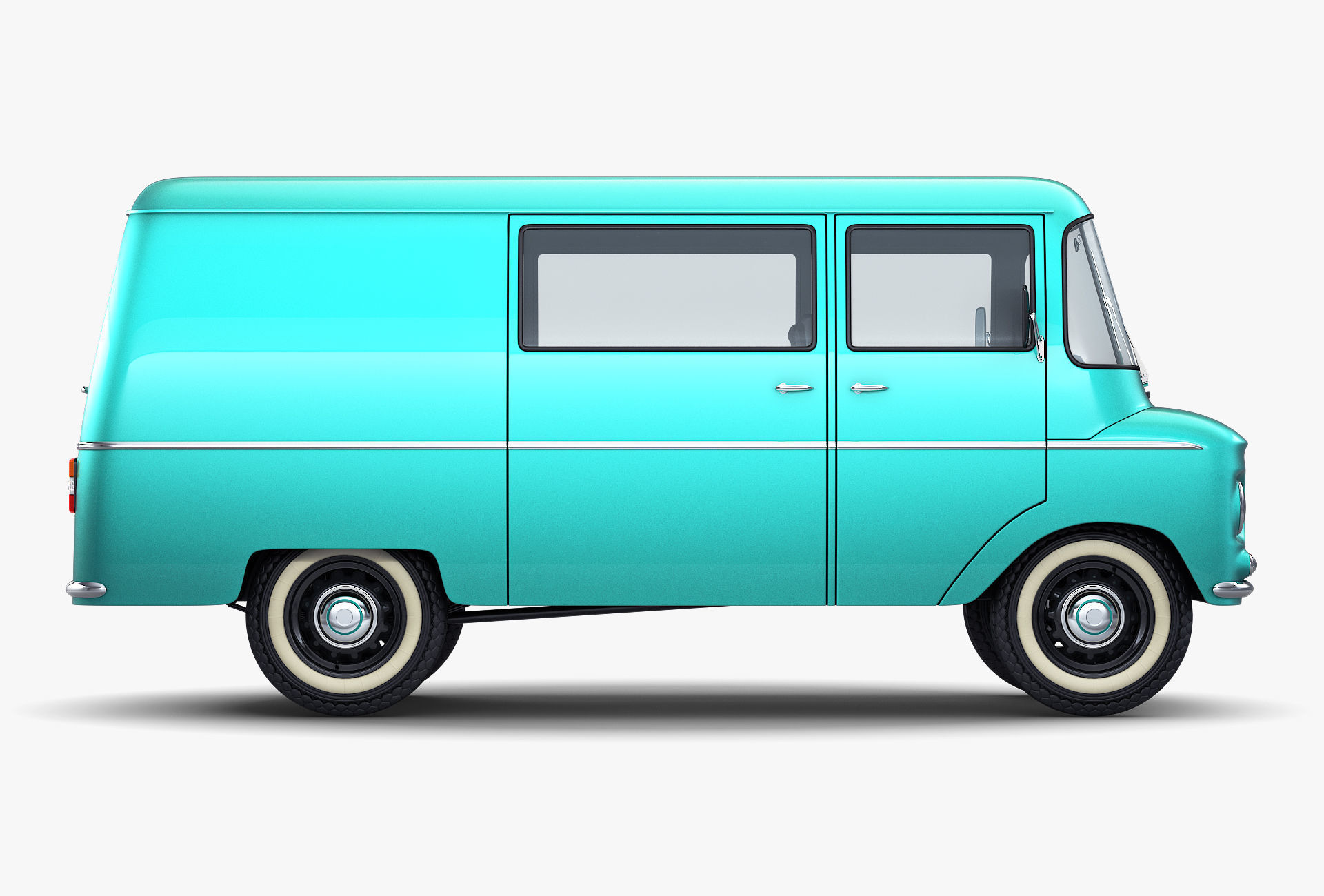 Generic Retro Cargo Van v 1 3D model_6