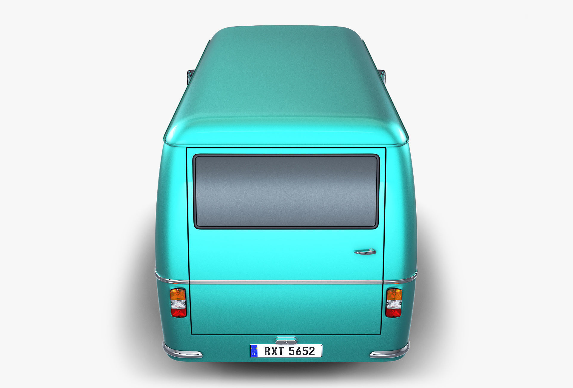 Generic Retro Cargo Van v 1 3D model_9