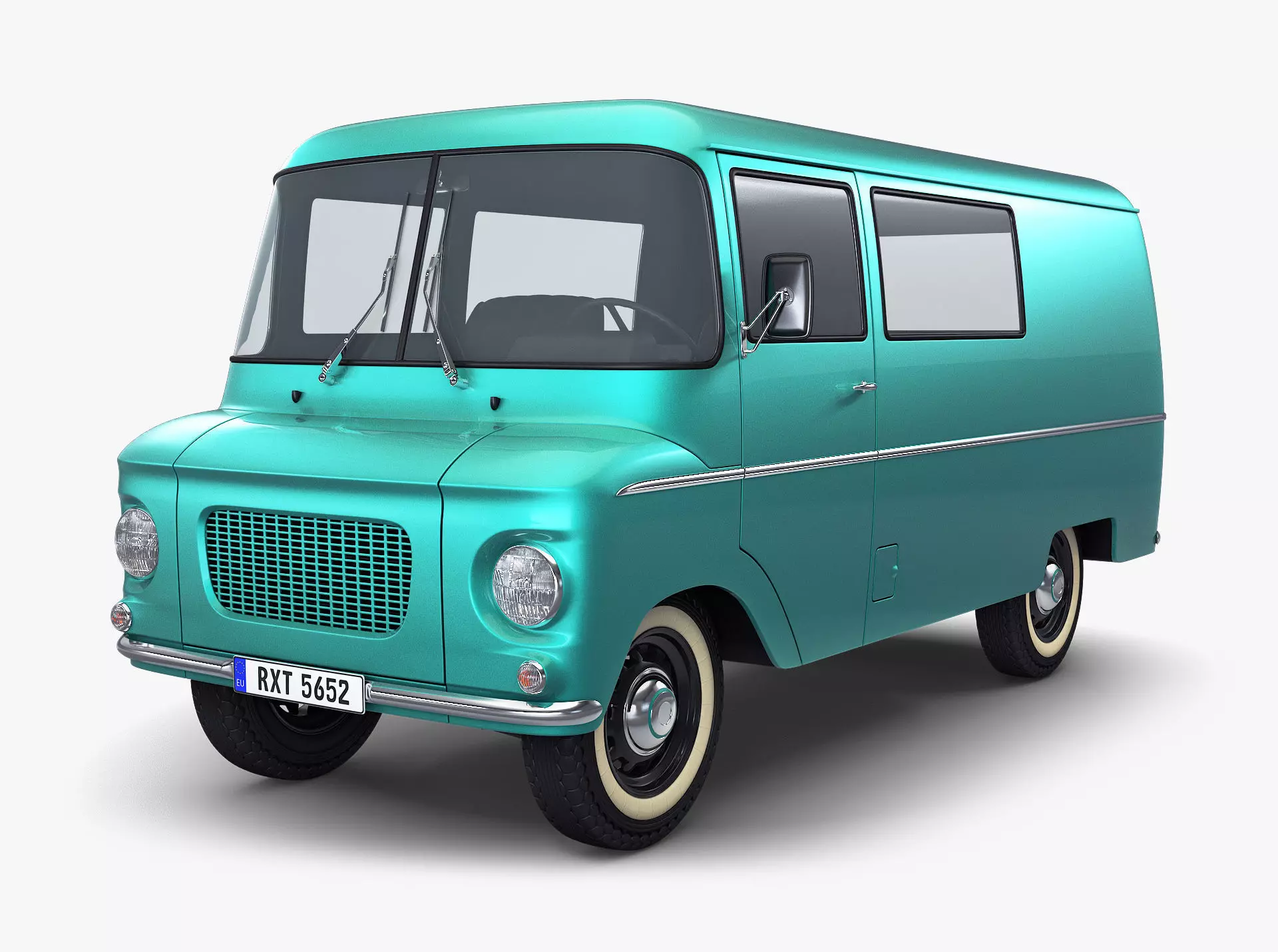 Generic Retro Cargo Van v 1 3D model_0