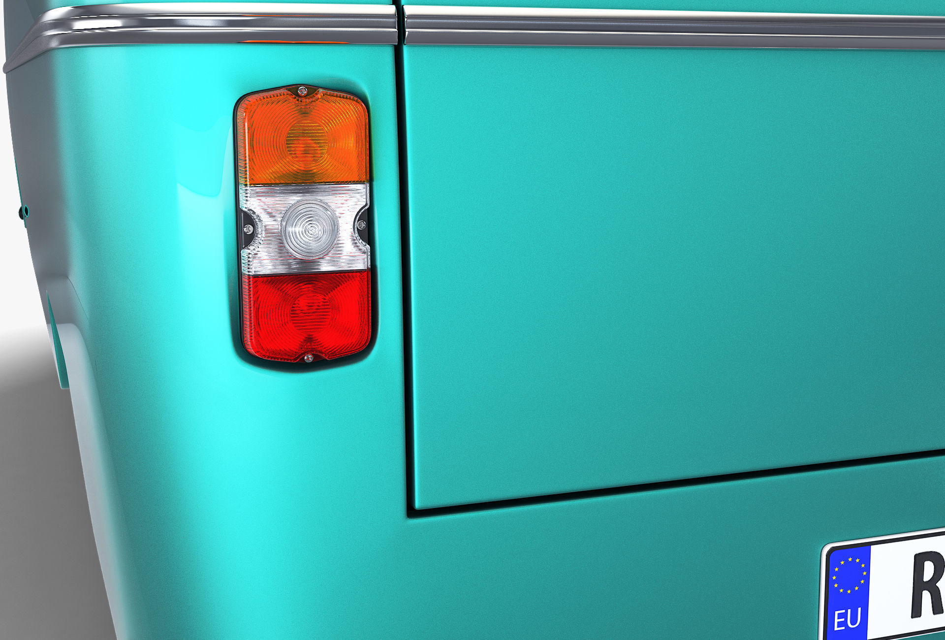 Generic Retro Cargo Van v 1 3D model_11