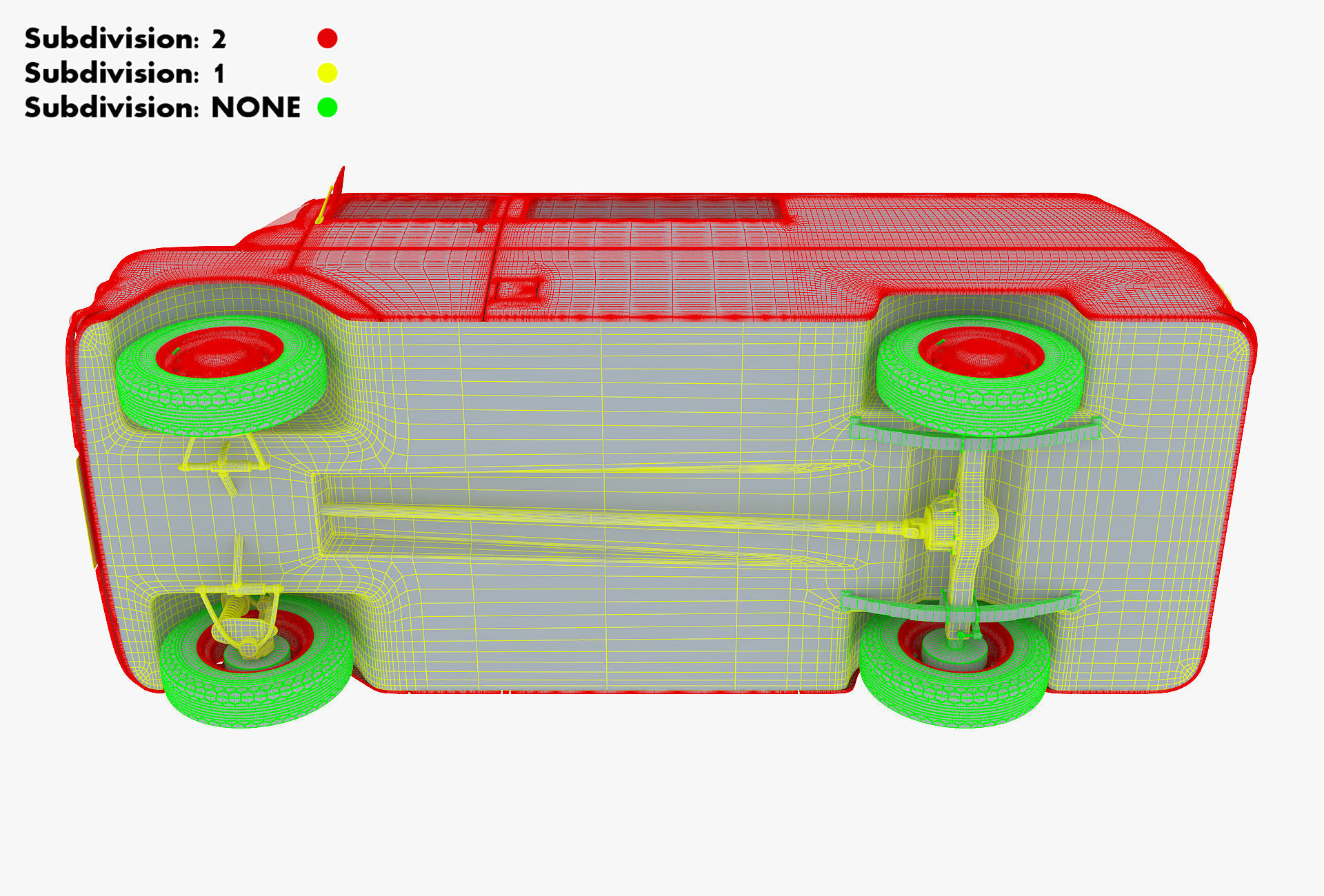 Generic Retro Cargo Van v 1 3D model_41
