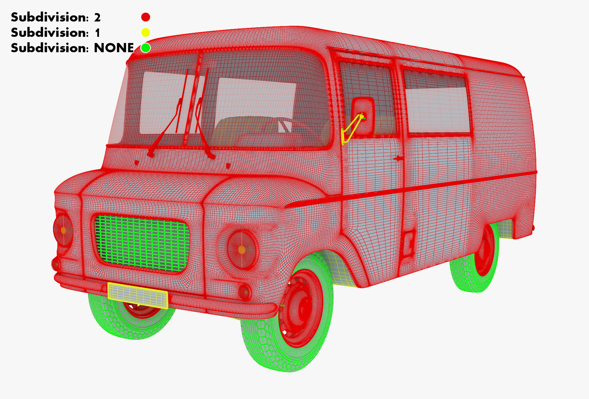Generic Retro Cargo Van v 1 3D model_39