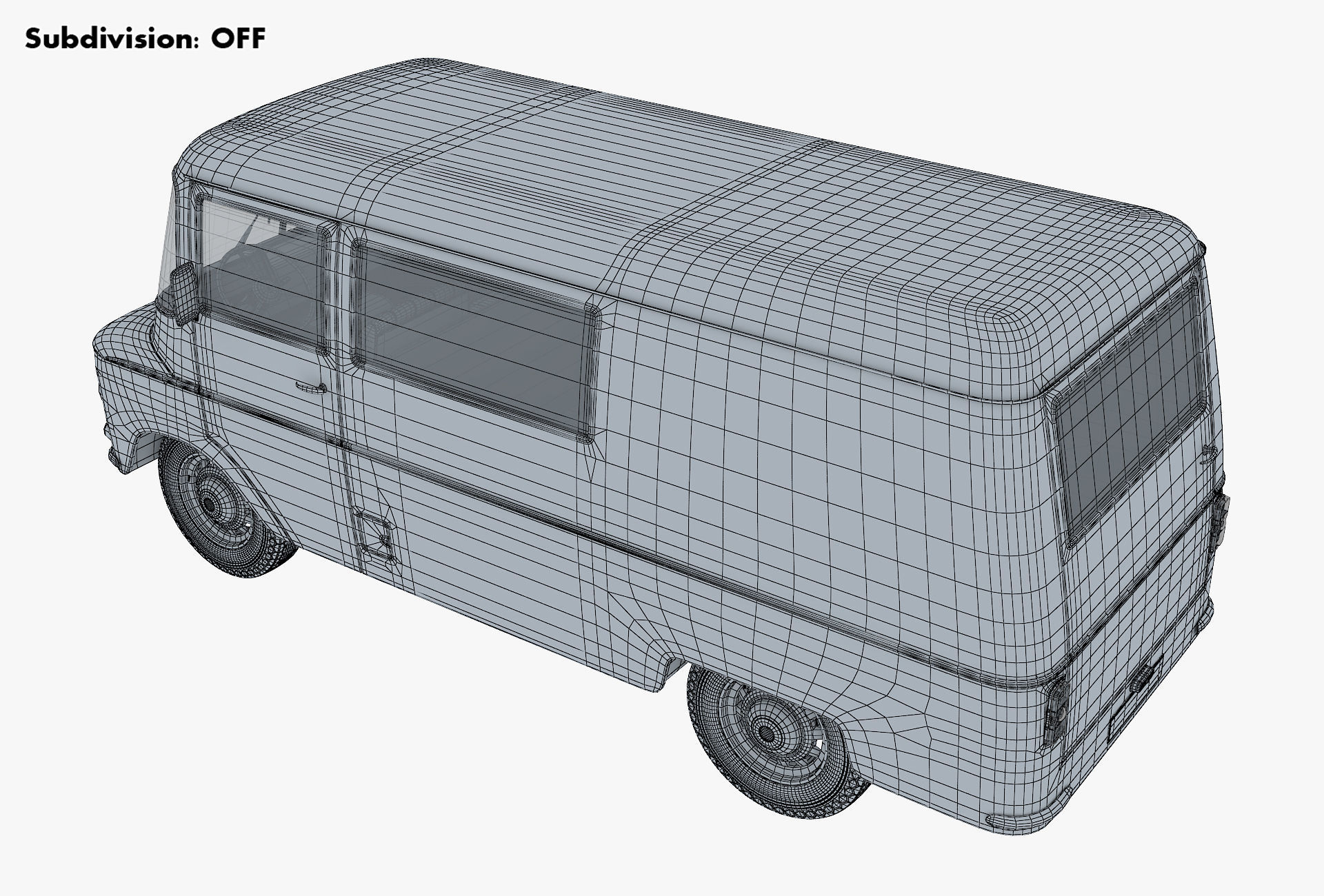 Generic Retro Cargo Van v 1 3D model_20