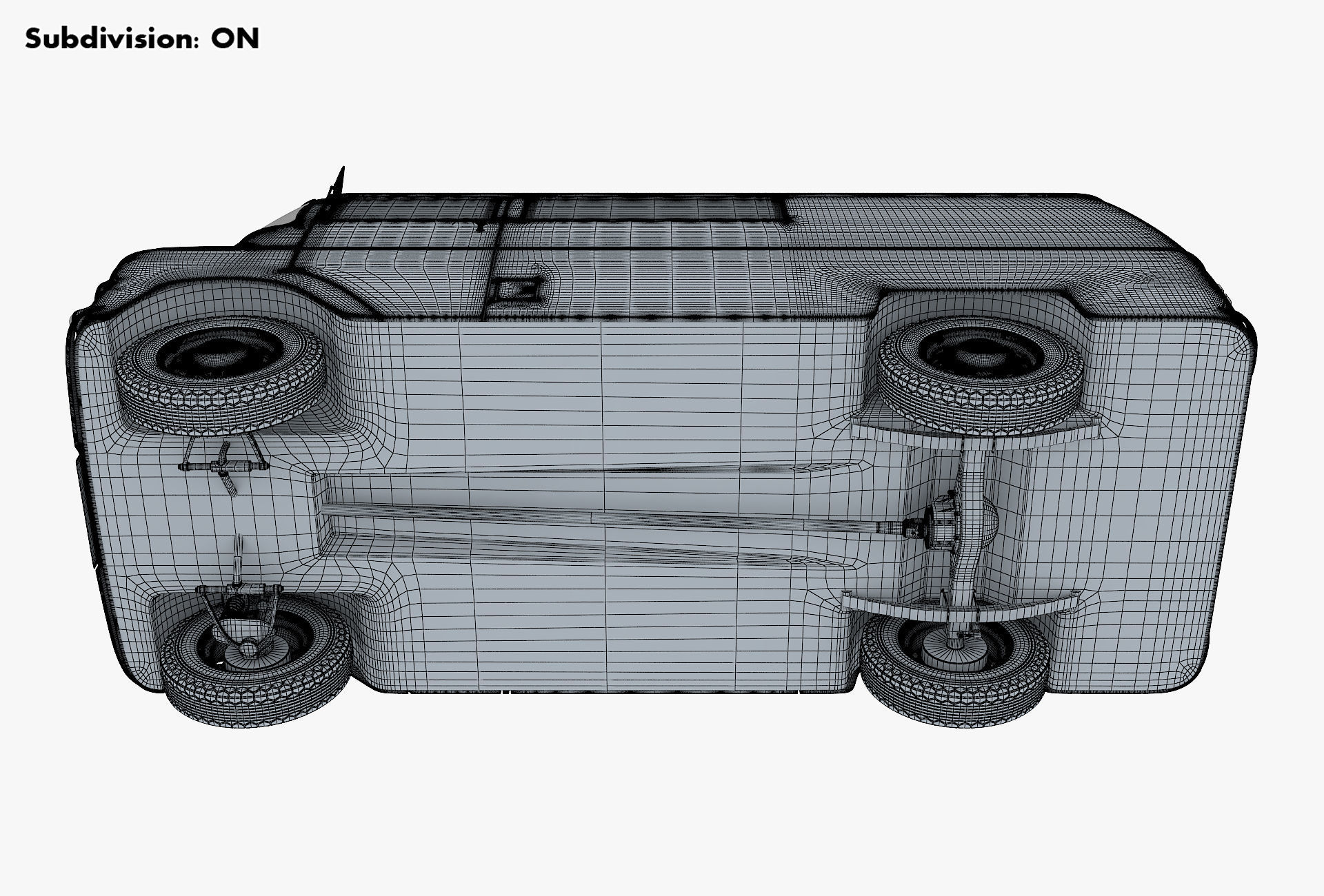 Generic Retro Cargo Van v 1 3D model_37