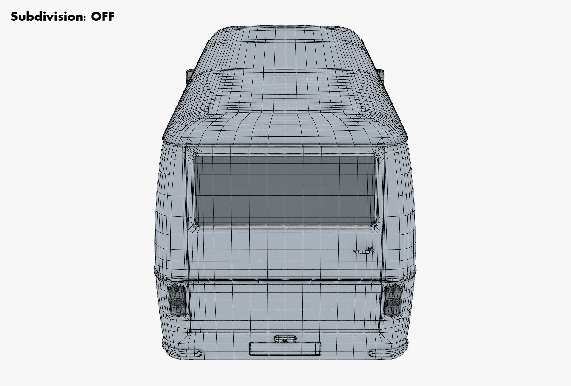 Generic Retro Cargo Van v 1 3D model_32