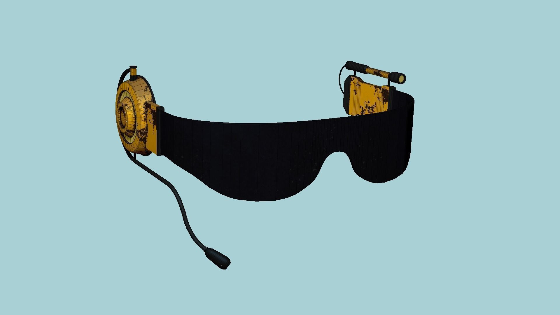 SciFi Glasses D08 Yellow Dirt - Character Design Fashion Low-poly 3D model_6