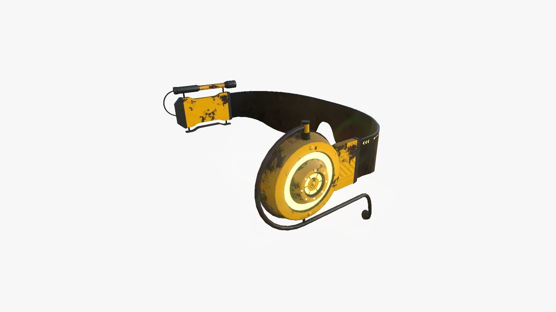 SciFi Glasses D08 Yellow Dirt - Character Design Fashion Low-poly 3D model_4