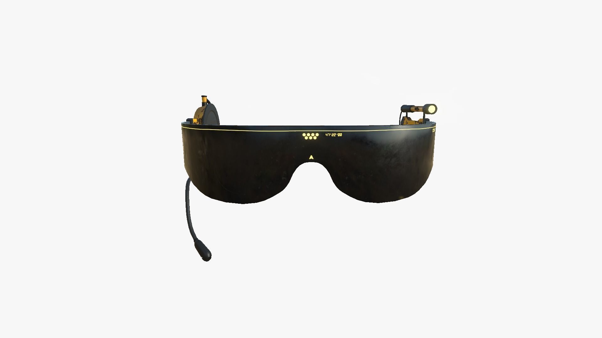 SciFi Glasses D08 Yellow Dirt - Character Design Fashion Low-poly 3D model_1