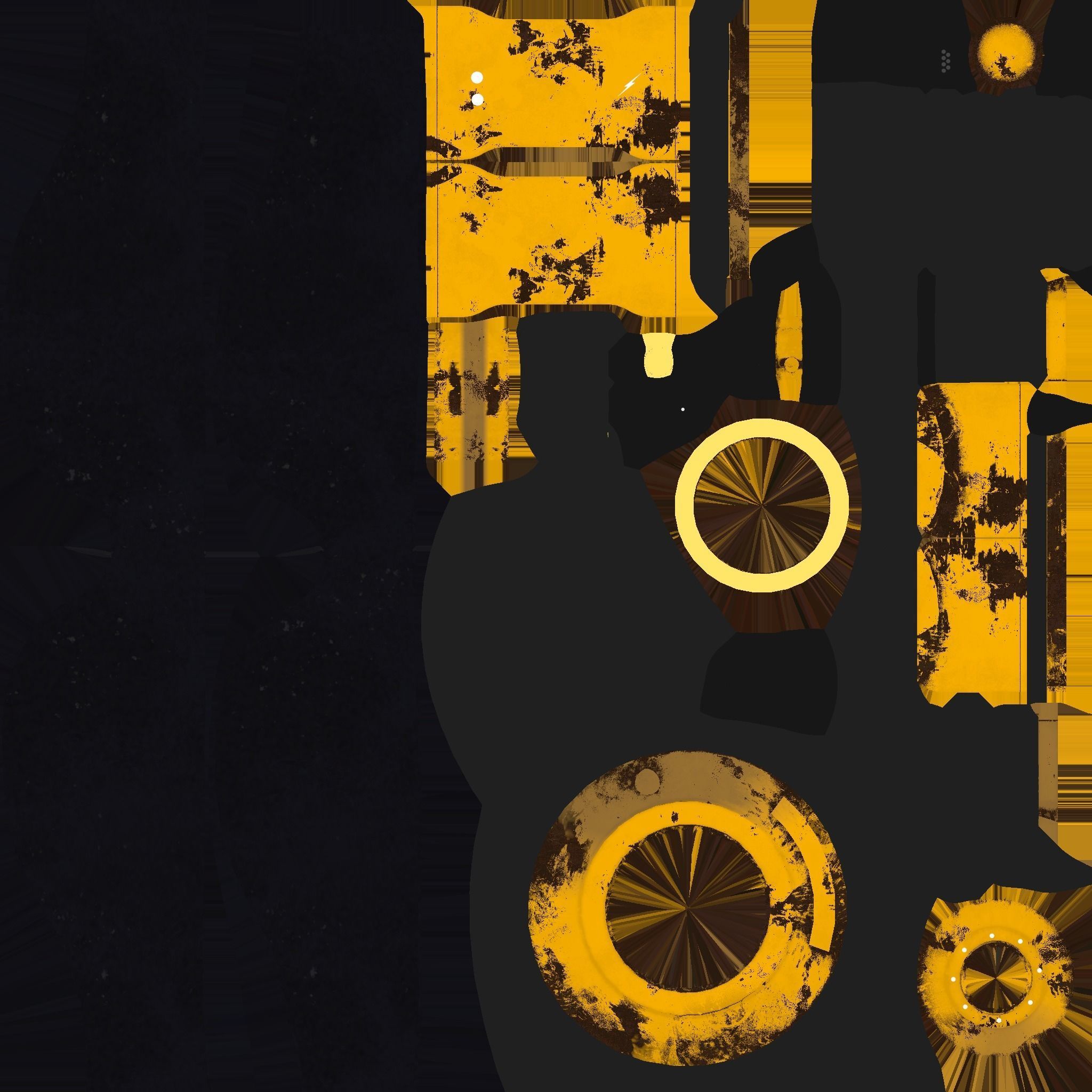 SciFi Glasses D08 Yellow Dirt - Character Design Fashion Low-poly 3D model_18