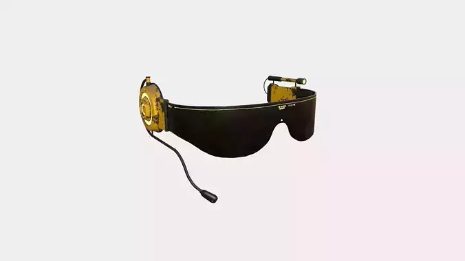 SciFi Glasses D08 Yellow Dirt - Character Design Fashion Low-poly 3D model