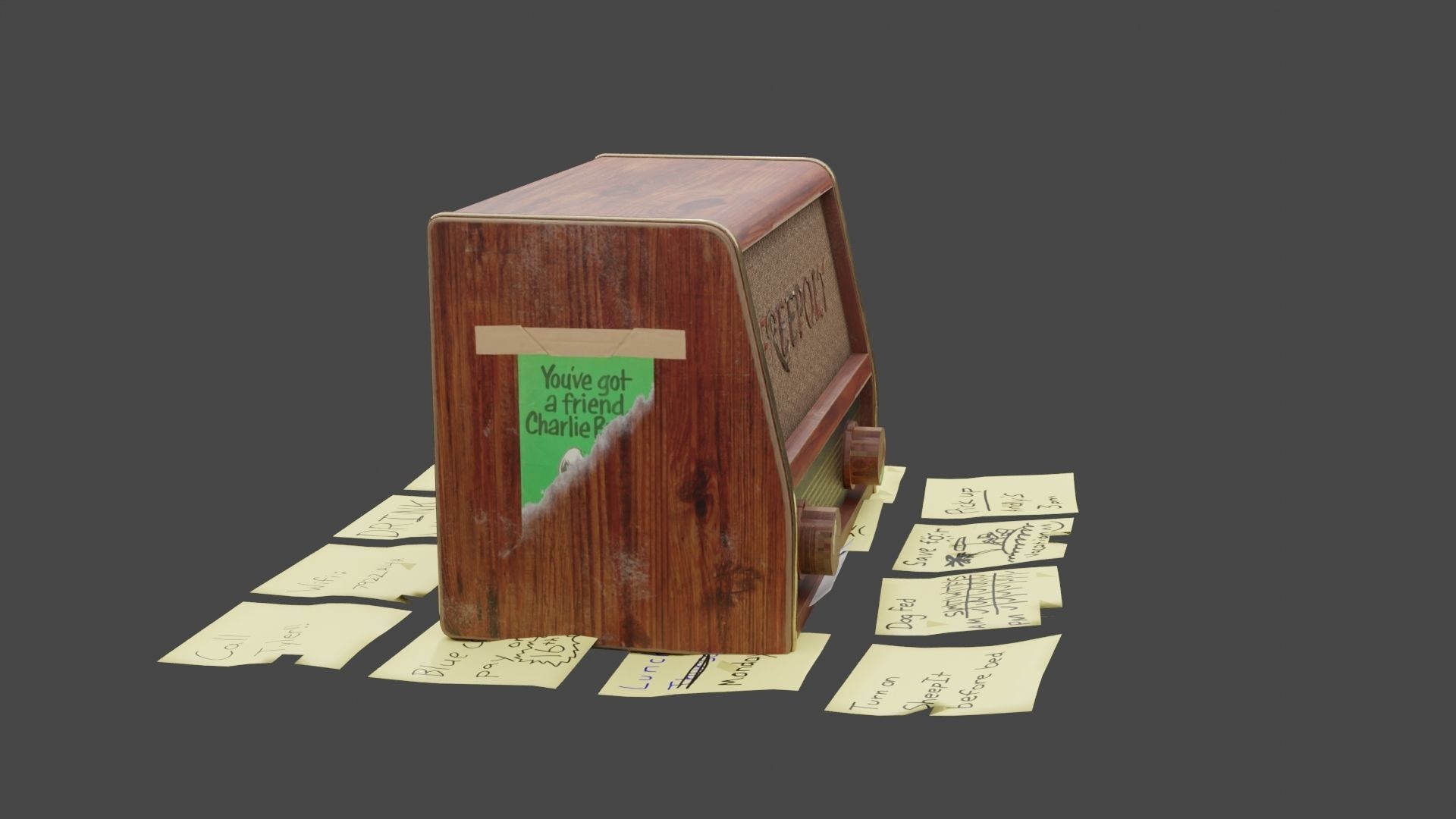 Classic Radio 3D model_2