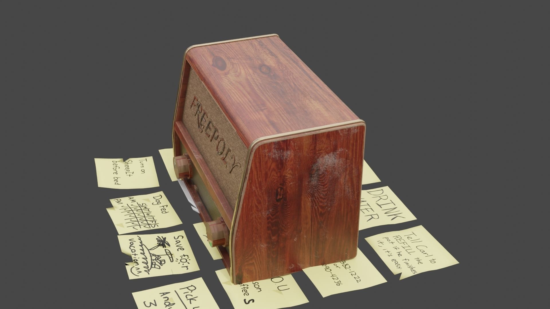 Classic Radio 3D model_3
