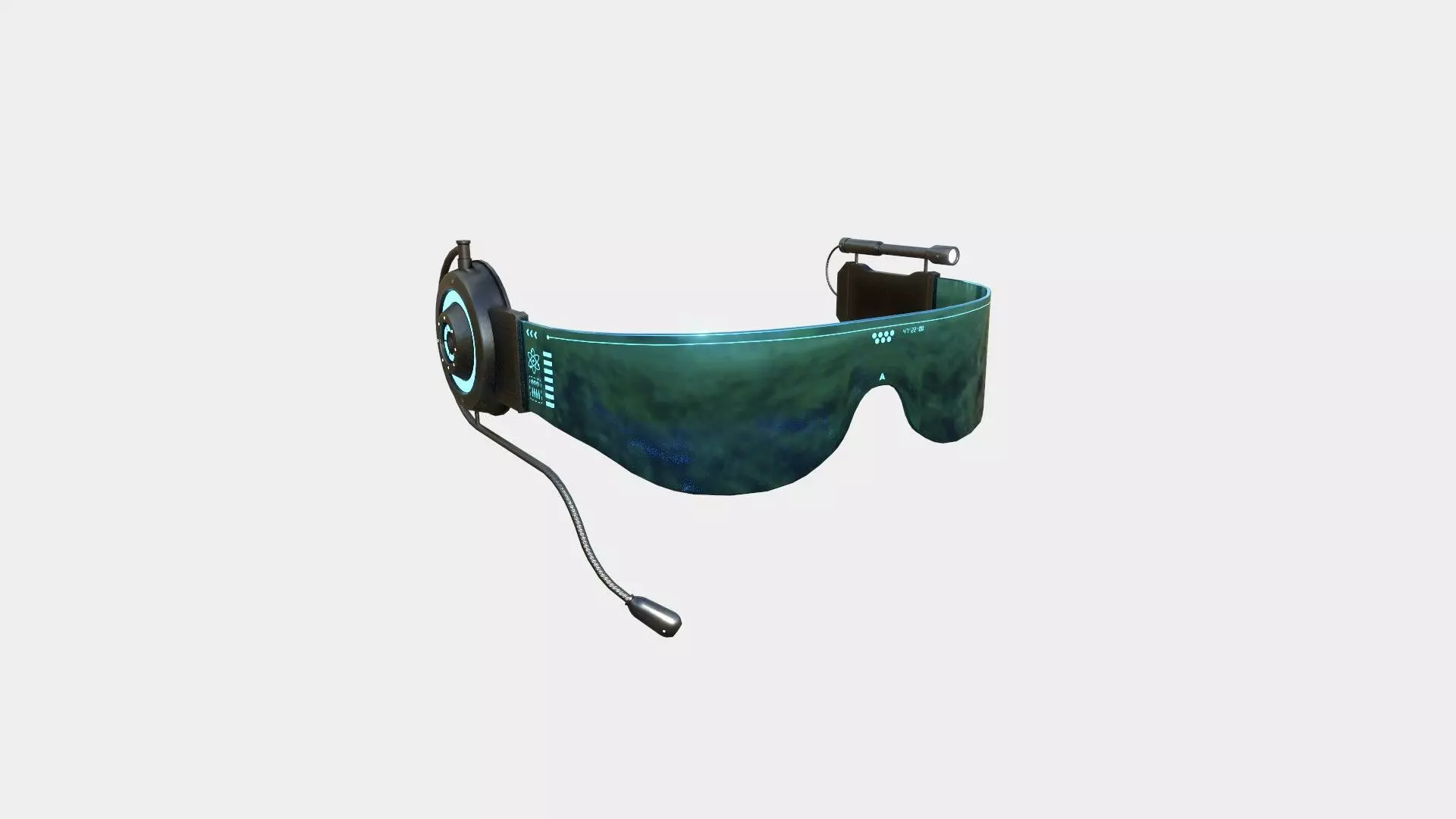 SciFi Glasses D09 Steel Dark - Character Design Fashion Low-poly 3D model_0