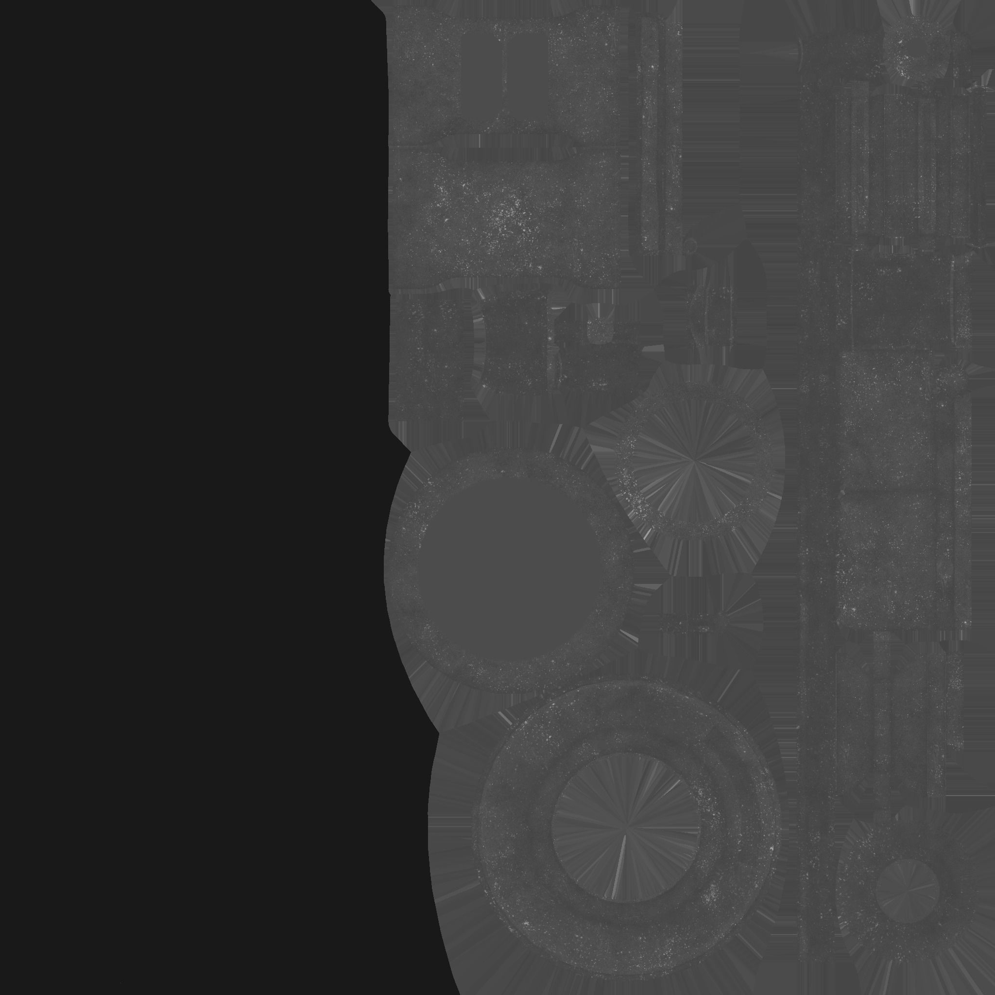 SciFi Glasses D09 Steel Dark - Character Design Fashion Low-poly 3D model_25