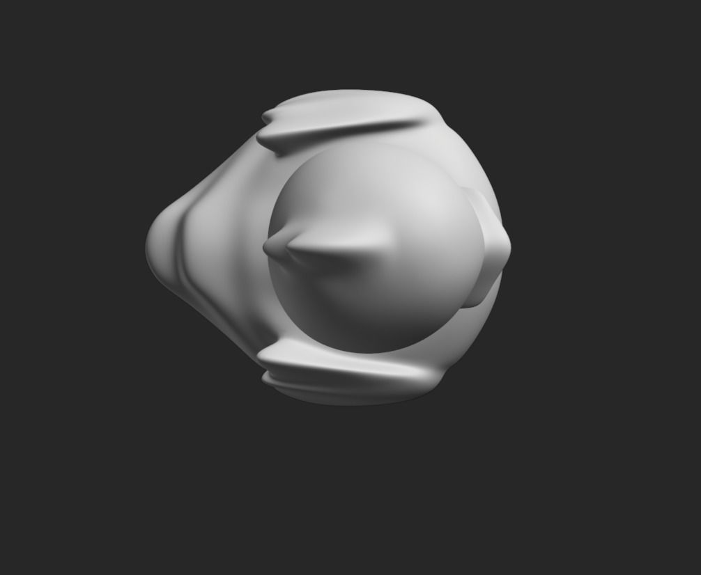 Highpoly rubber duck 3d model with PBR texture Low-poly 3D model_13