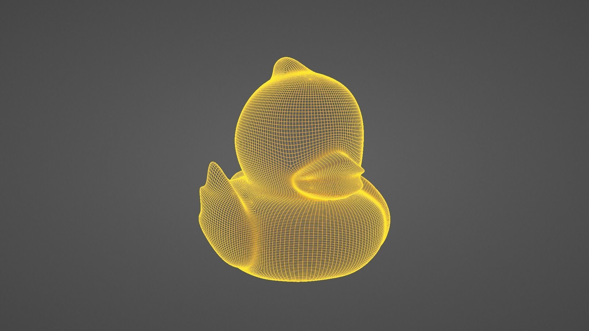 Highpoly rubber duck 3d model with PBR texture Low-poly 3D model_2