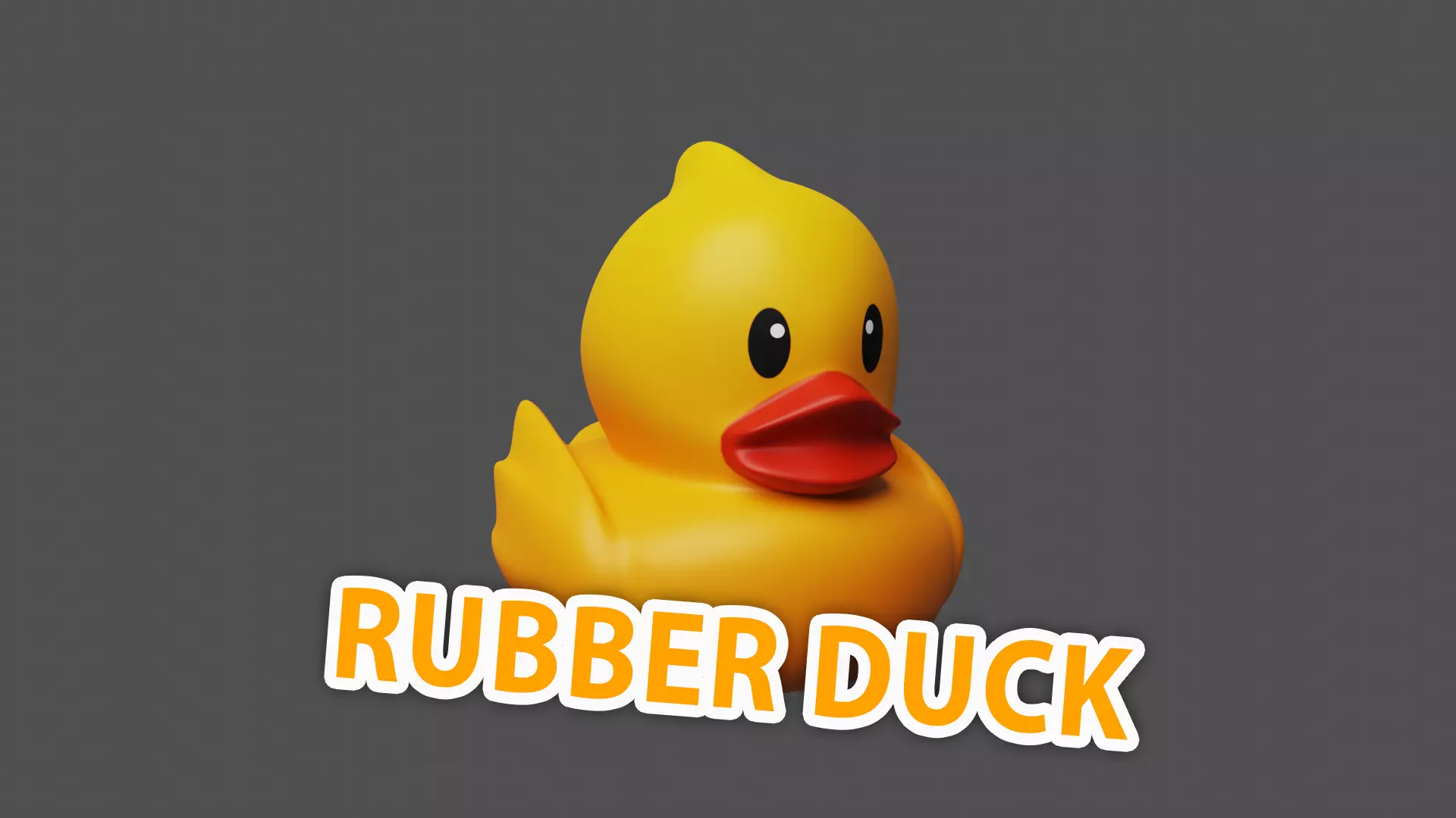 Highpoly rubber duck 3d model with PBR texture Low-poly 3D model_0