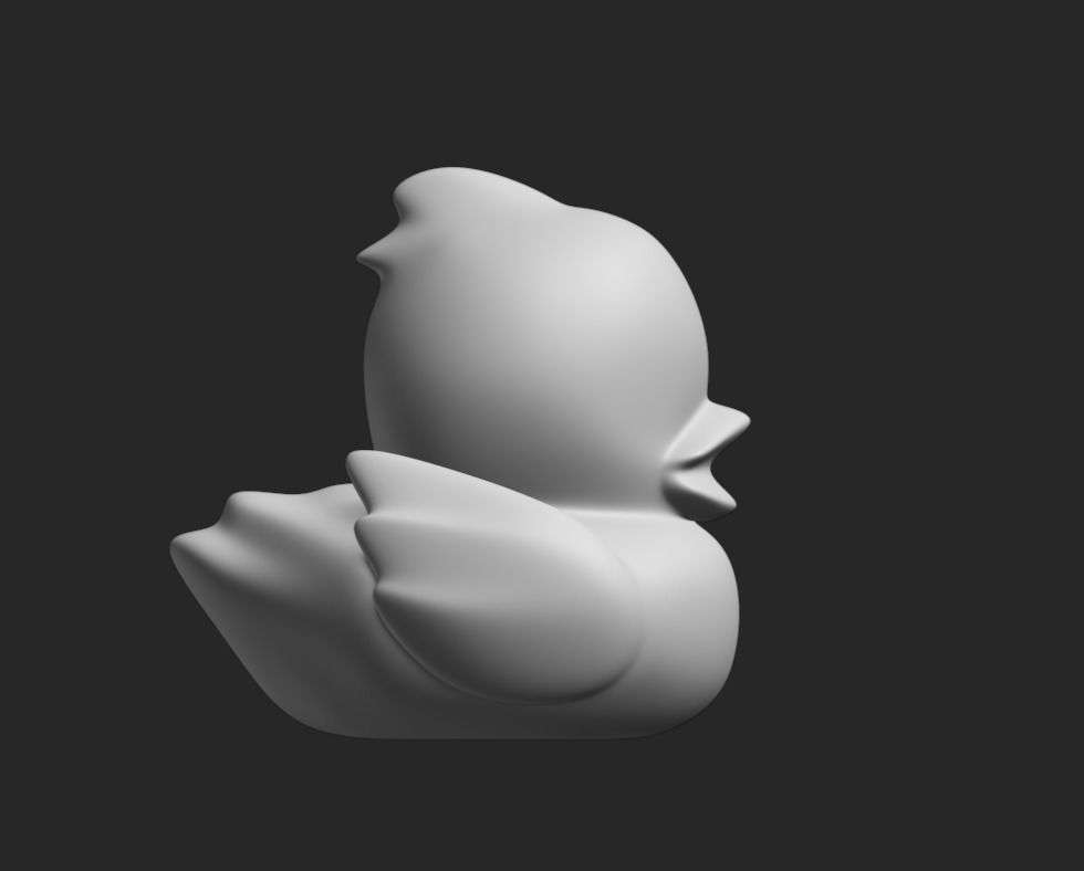 Highpoly rubber duck 3d model with PBR texture Low-poly 3D model_15