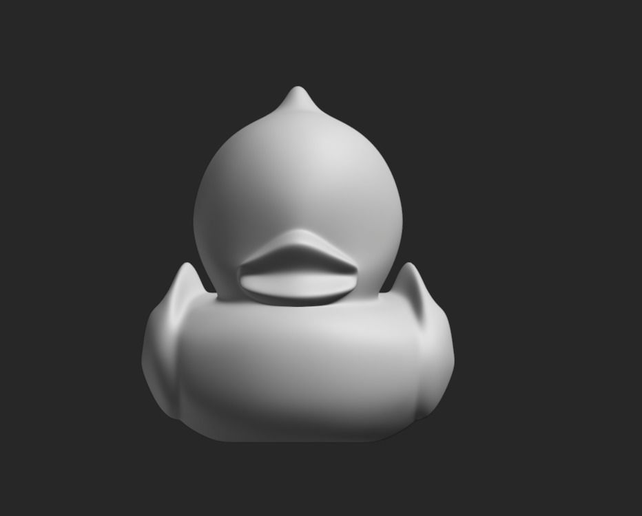 Highpoly rubber duck 3d model with PBR texture Low-poly 3D model_11