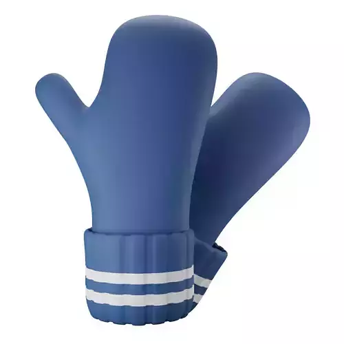 Winter Mitten or Gloves Low-poly 3D model